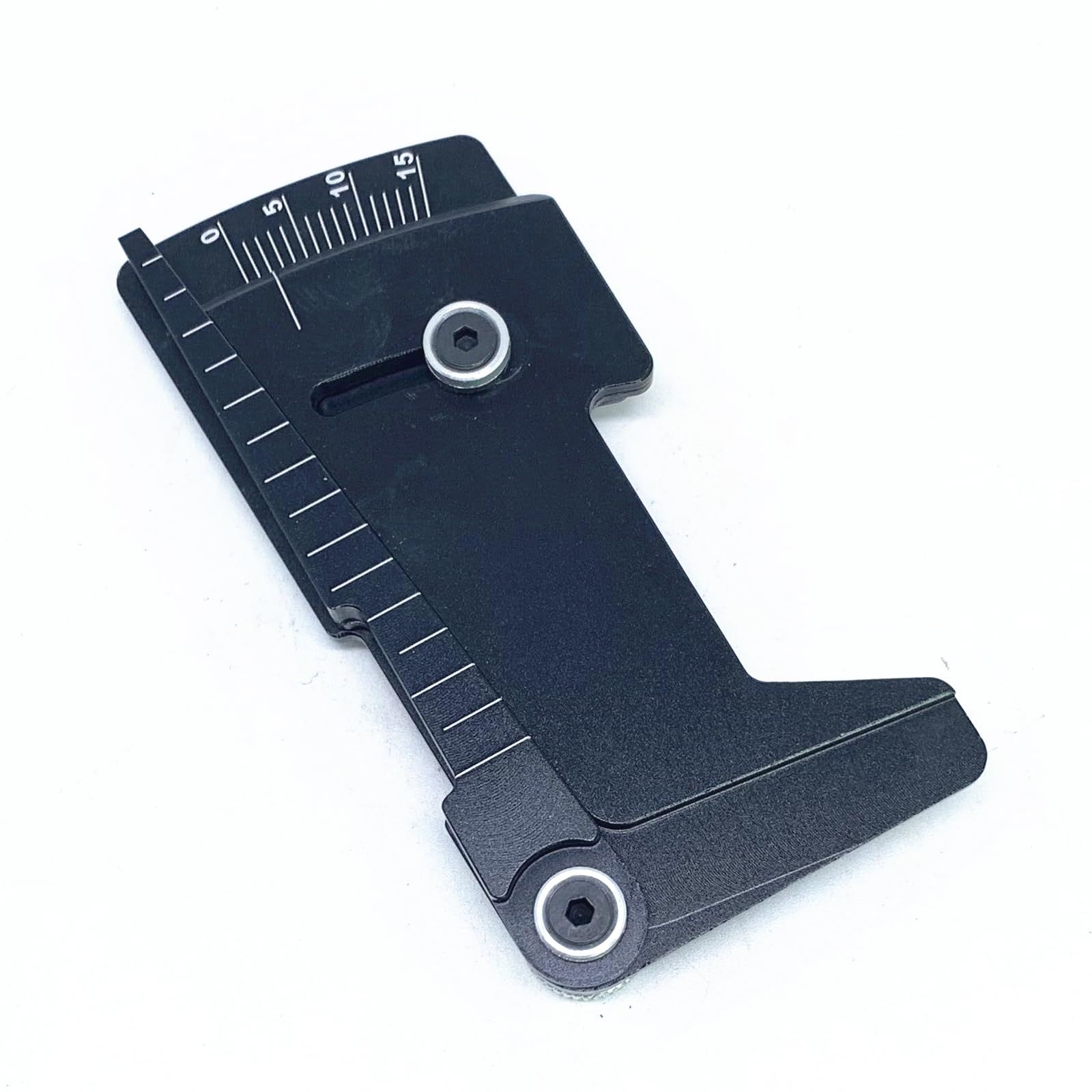 Aluminum Adjustable Wheel Rim Tire Height Camber Gauge Ruler RC Tool Kit for 1/10 RC Car, Black — image 2