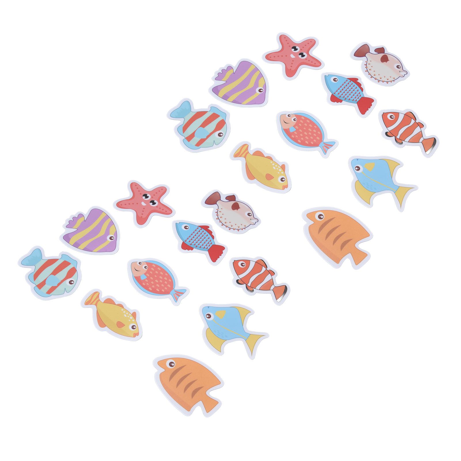 2 Sets Nonslip Bathtub Stickers Matte Colorful Fish Self Adhesive Waterproof Mouldproof Safe for Baby Shower โ image 3