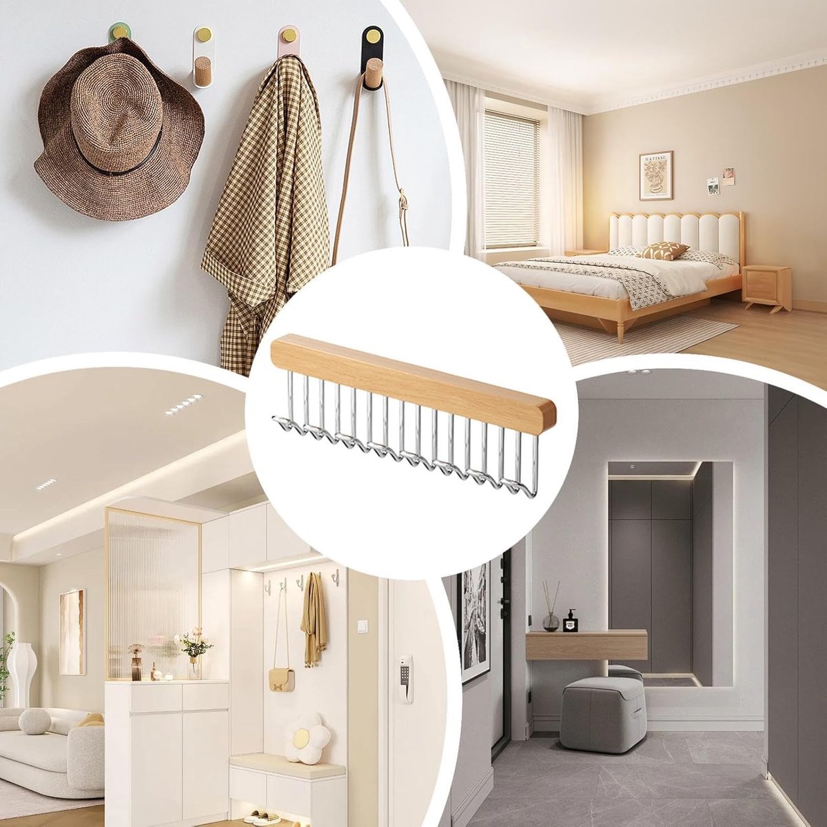 Clothes Hangers - Clothes Rod - Extendable - Hook Extendable Clothes Hanger - Non-Slip Coat Racks With 8 Hooks - Multifunctional Hanger - Multifunctional — image 2