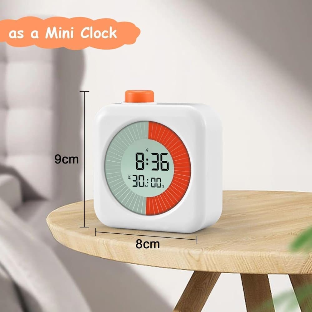 60 Minutes Digital 3-in-1 Timer with Clock and Alarm, White — image 6