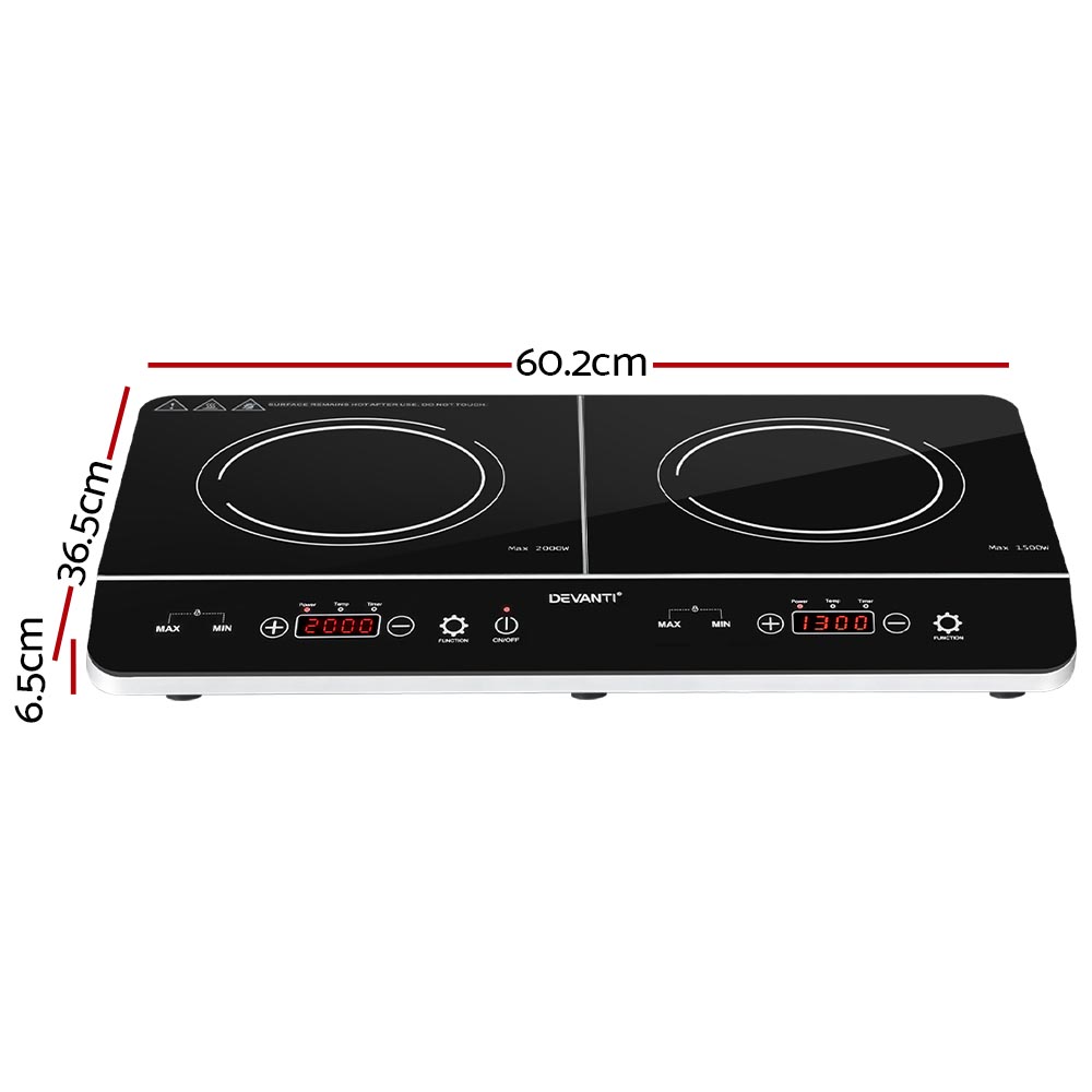 Devanti Portable Induction Cooktop 60cm Portable Cooker 15A Plug — image 2