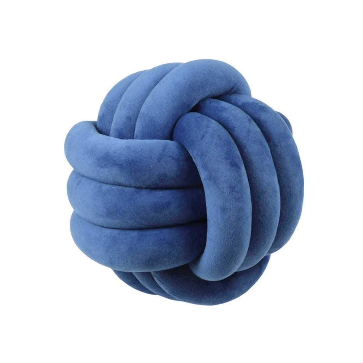 Three-Strand Braided Round Pillow Sofa Cushion Decorative Pillow for Living Room - Dark Blue
