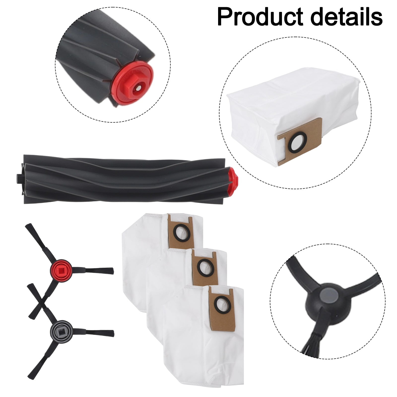 1 Set Main Roller Side Brush Dust Bags Kit Improving Air Quality For Eufy 3-in-1 E20 Robot Vacuum Cleaner Part Accessories — image 3