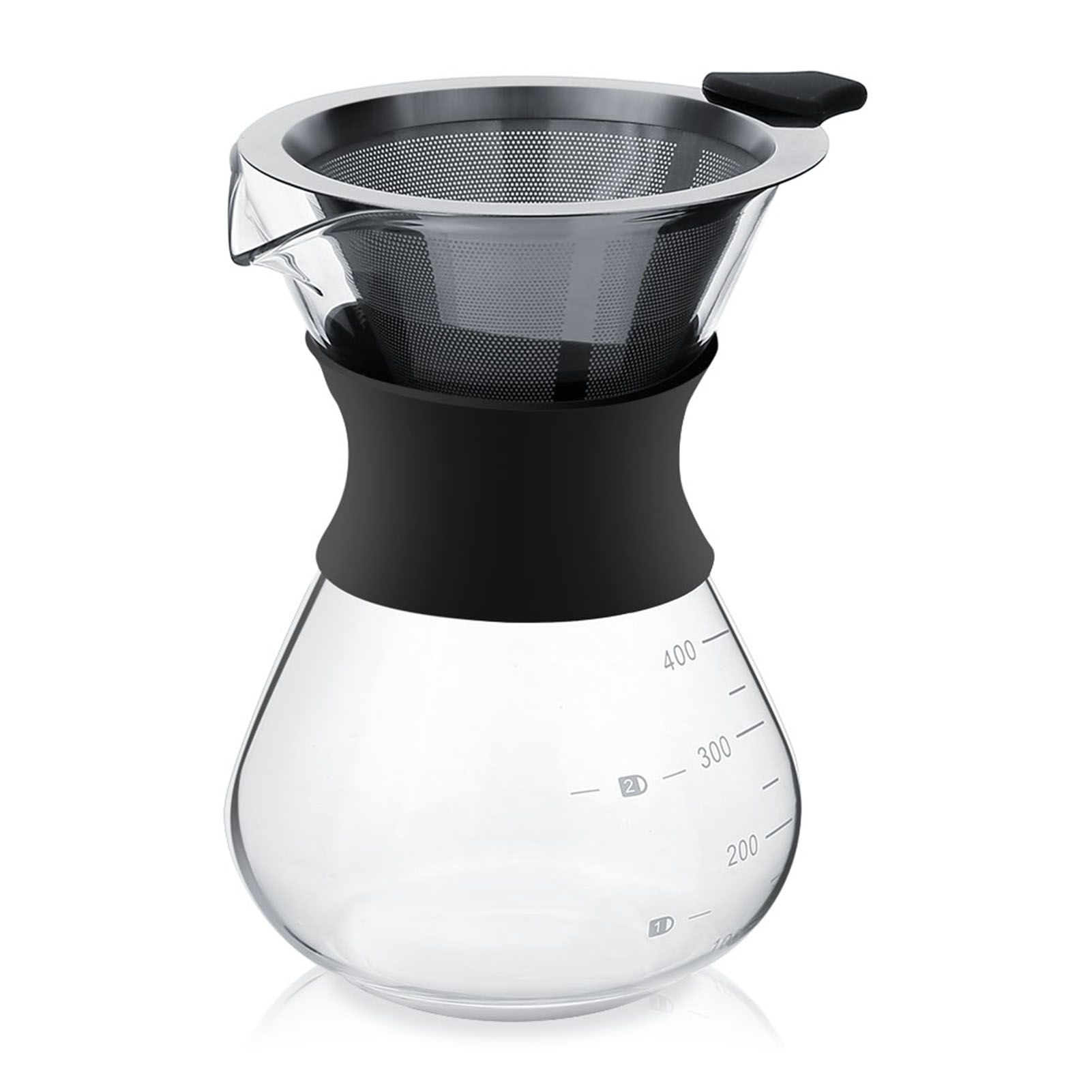 Manual Hand Drip Coffee Maker Glass Pot with Stainless Steel Filter โ image 2