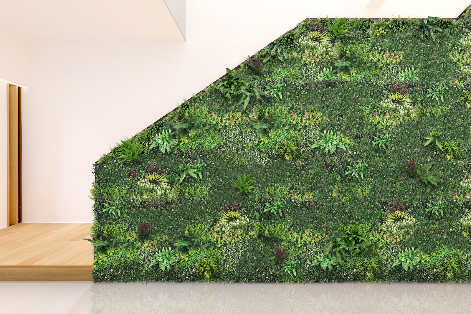 YES4HOMES 5 SQM Artificial Plant Wall Décor Grass Panels Vertical Garden Tile Fence 1X1M Green — image 2