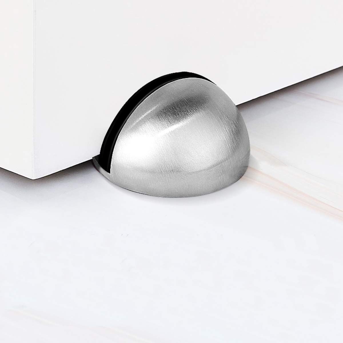 2 pcsFloor Door Stopper, Snowboard Hanger Storage Stainless Steel Sound Dampening Door Stop Bumper Wall Protetor Display — image 5