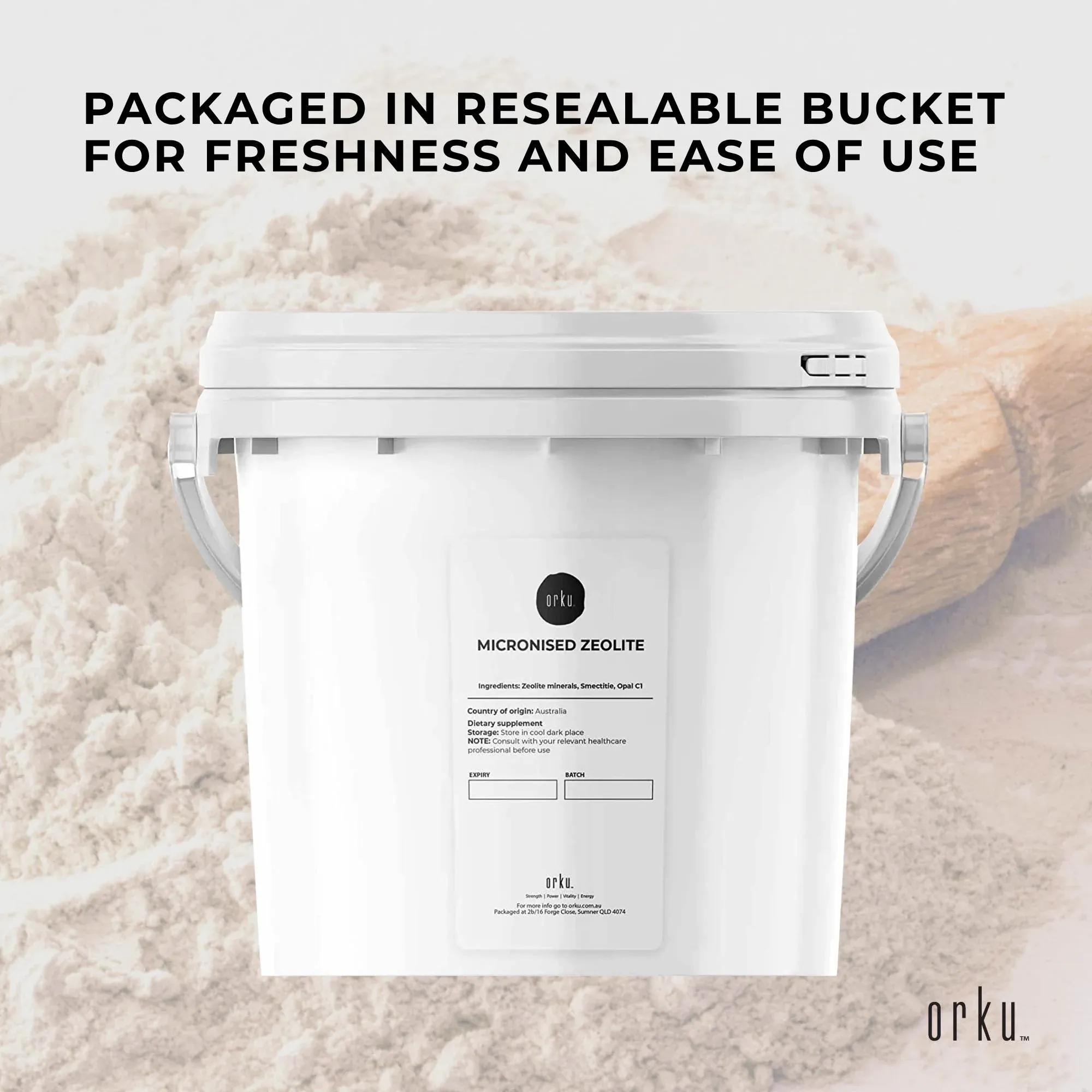 Orku 5kg Ultrafine Micronised Zeolite Powder Tub Natural Clinoptilolite Mineral — image 6