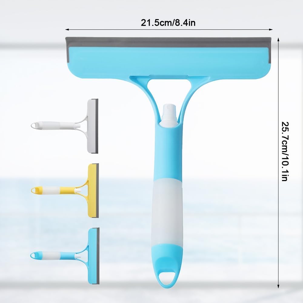 3-in-1 Window Wiper with Spray - Squeegee, Washer & Microfiber Cleaner for Streak-Free Windows, Showers & Cars - Set of 1 โ image 2