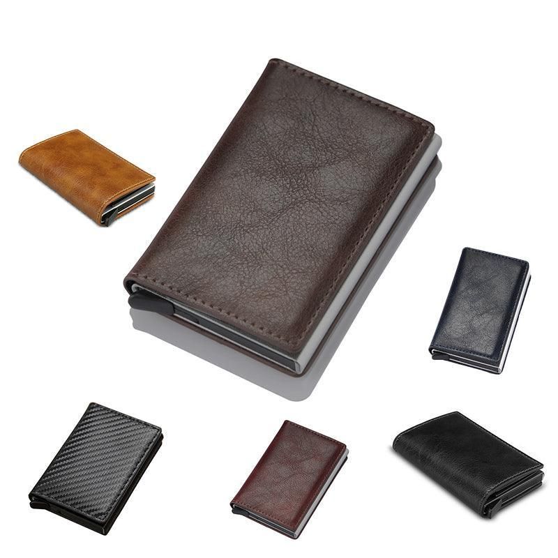 RFID Blocking Leather Card Wallet with Money Clip for Men Credit Holder - Yellow — image 3
