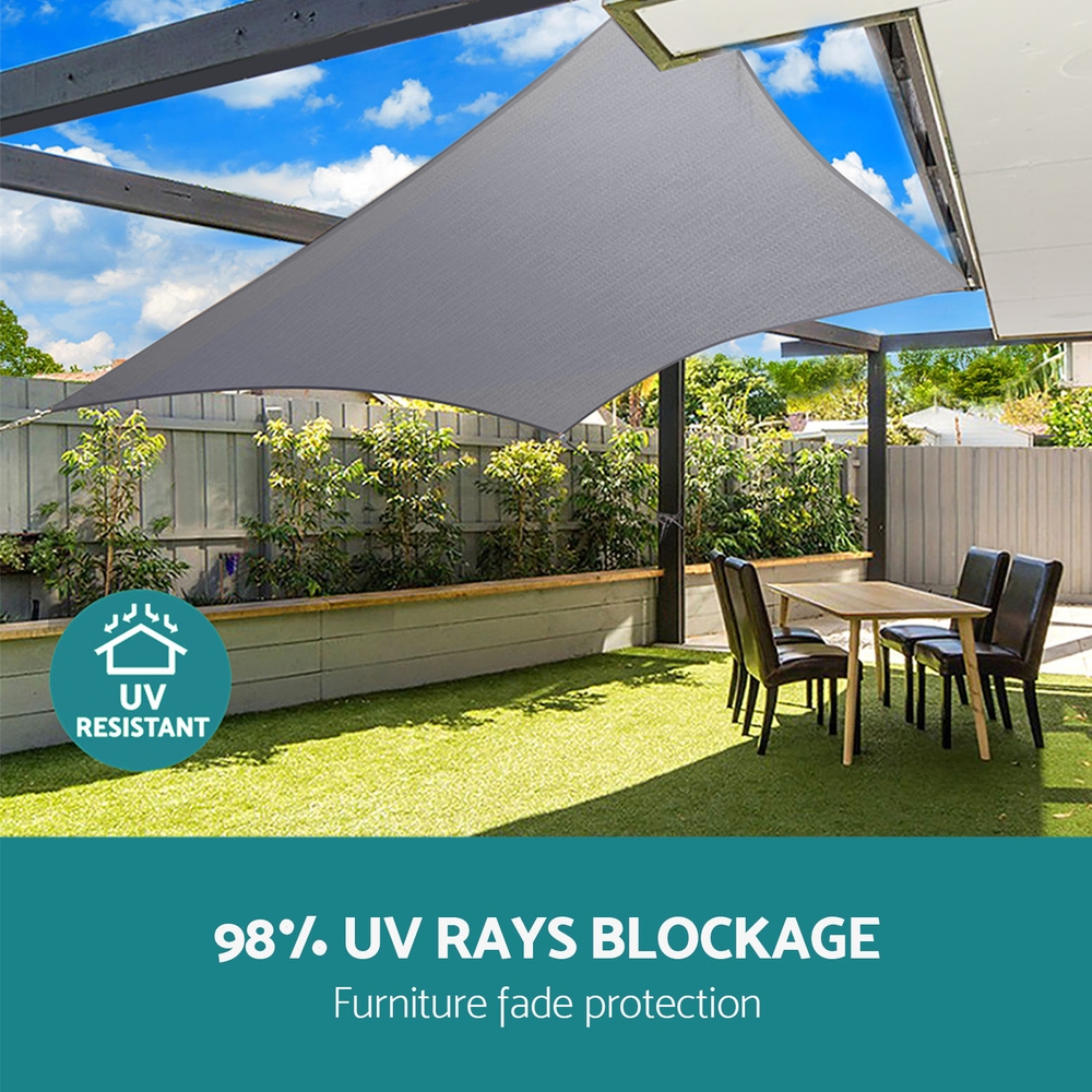 Instahut Waterproof Shade Sail Shade cloth 220GSM Canopy 3x5m โ image 5