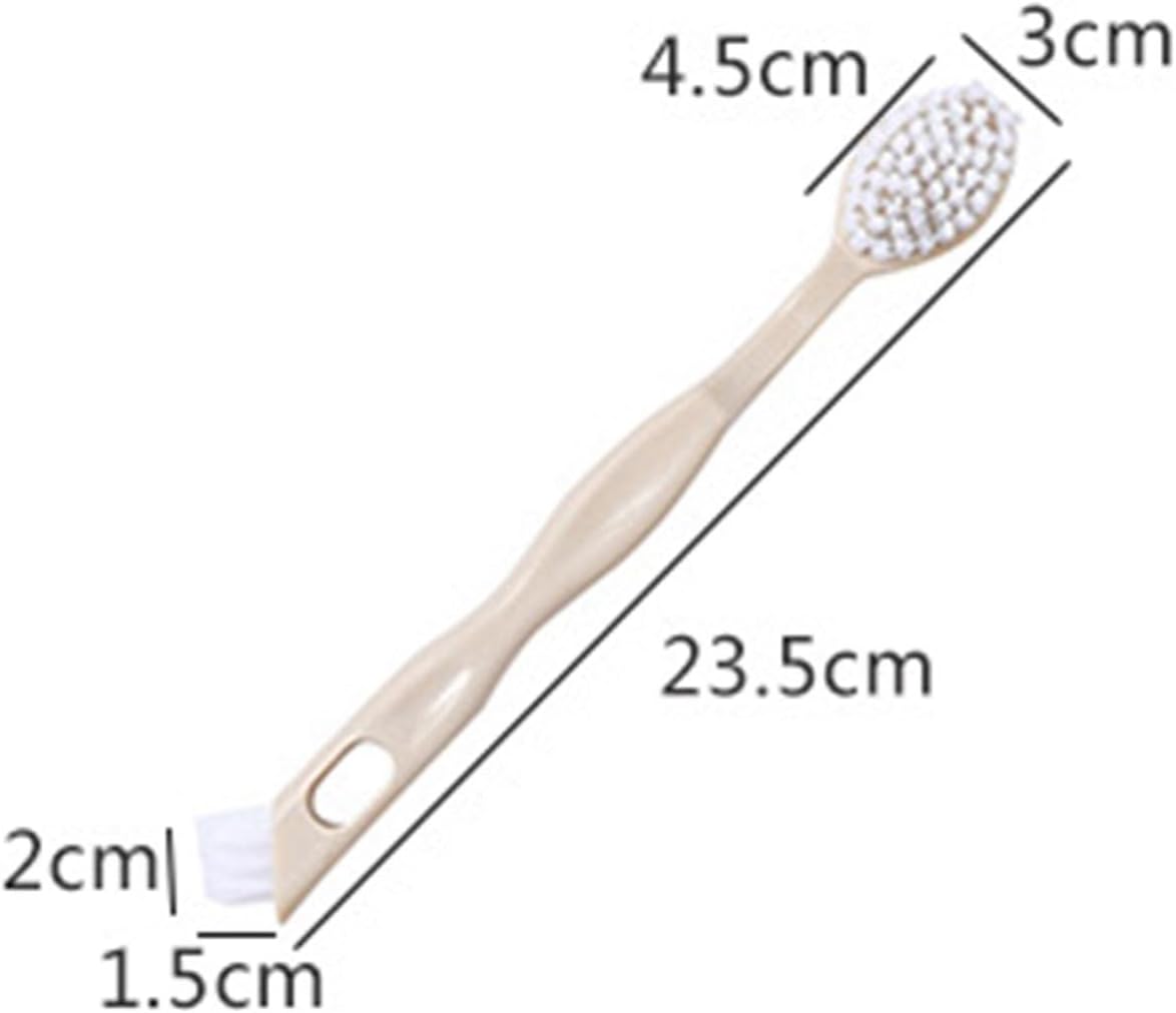Sneaker Cleaner Brush, Multi Functional Shoe Brush Double Sided Washing Plastic Scrub for Stains (beige) — image 5
