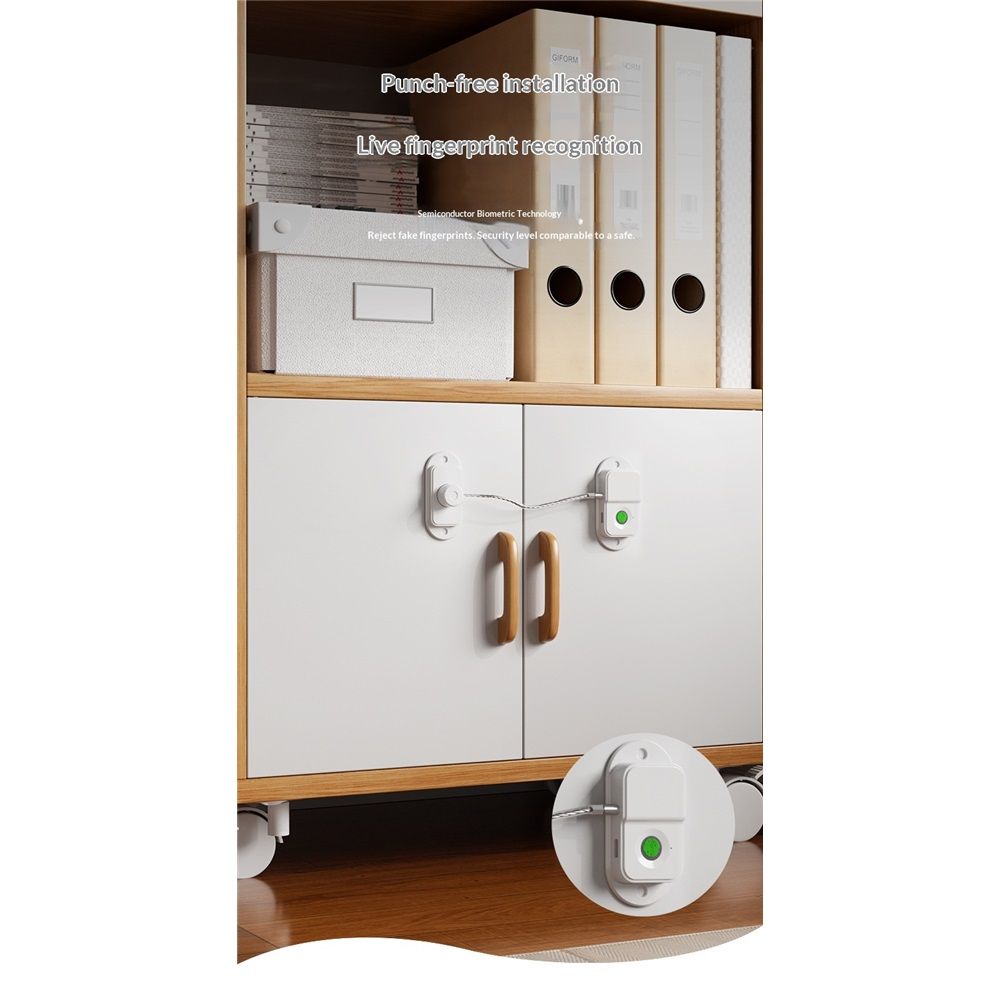 Fingerprint Fridge Lock, Refrigerator Lock with Fingerprint, for Fridge, Cabinet Locks, Drawers, Dishwasher, Toilet and Cabinet Locks Baby Proofing, 3M — image 5