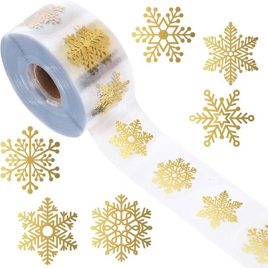 Stickers - 500 sheets - Christmas stickers - Christmas card stickers - Roll of Christmas stickers - Suitable for envelopes, gift boxes, cards, photo albums