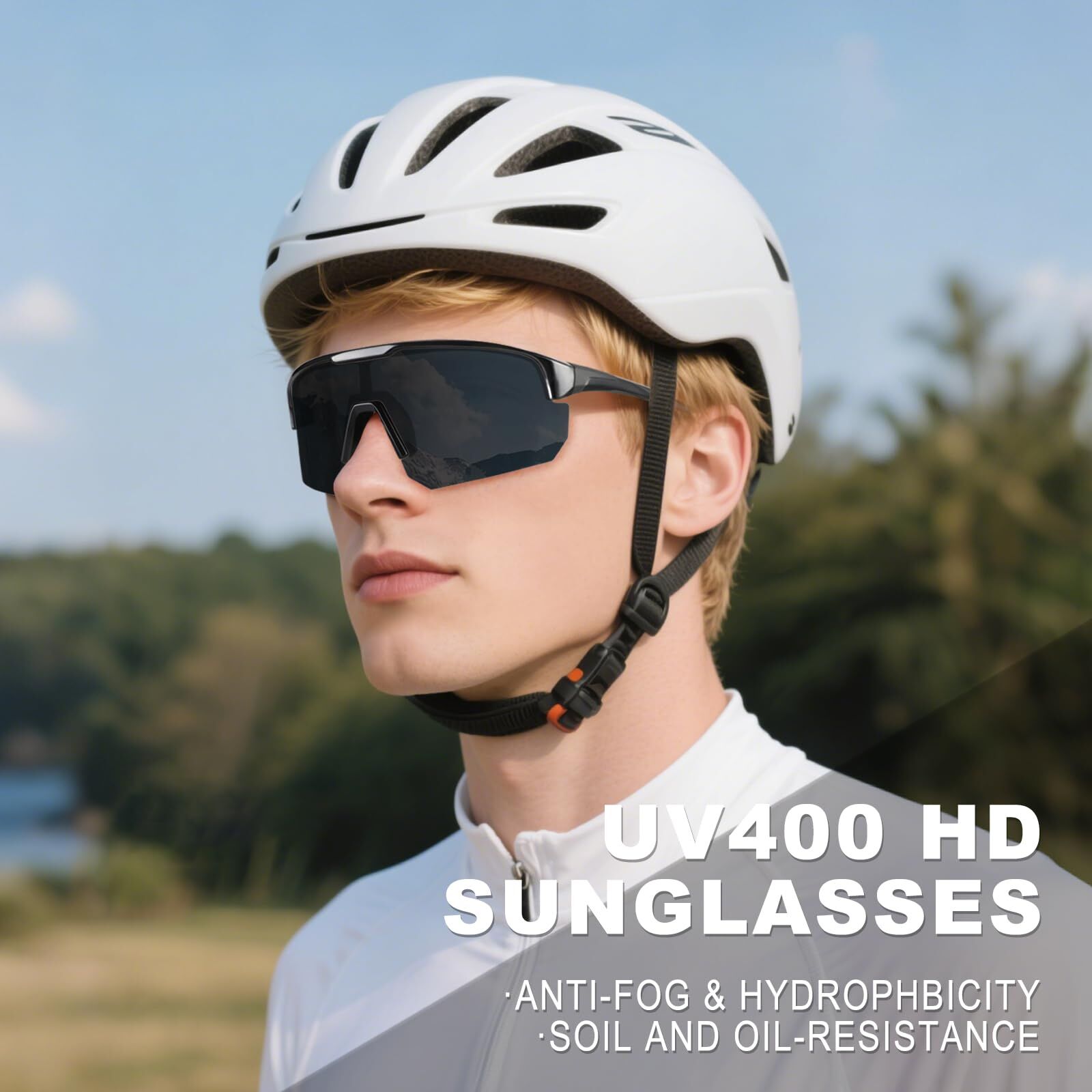 High-End Polarized Sports Sunglasses for Men Women โ UV400 Protection, Anti-Fog, Lightweight TR90 Frame, Removable Lens, Running, Fishing, Go โ image 2