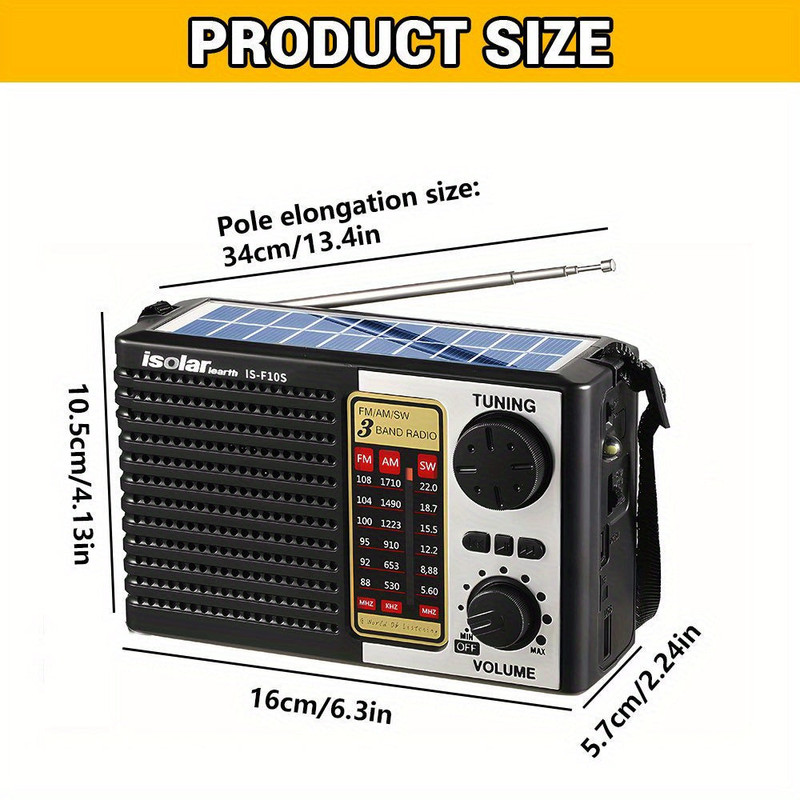 Solar Portable Radio with Digital Speaker — image 4