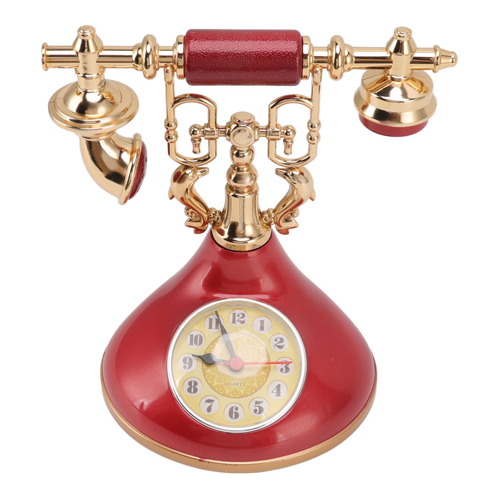 Vintage Telephone Alarm Clock Unique Elegant Accurate Time Bedside Clock Decoration for Home Cafe Office YF020 3 โ image 4