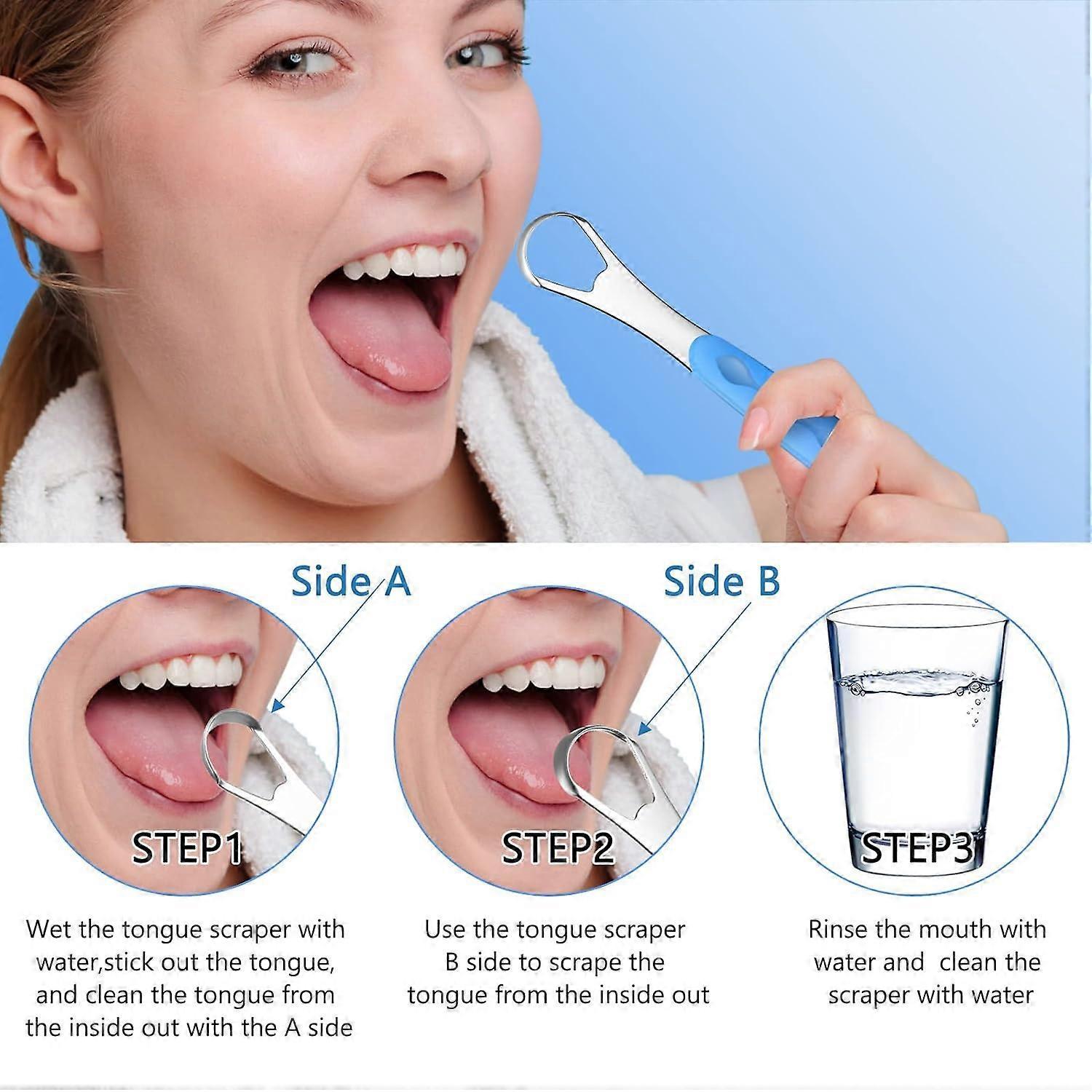 4PCS Stainless Steel Tongue Scrapers for Adults & Babies - Metal Tongue Cleaner for Bad Breath โ image 4