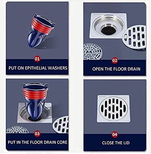Shower Floor Drain Backflow Preventer One Way Drain Valve Sewer Core Patented Magnetic Drainage Insert Drain Plug(1.5-1.77in Hole) (Suitable for Tube Depth — image 4
