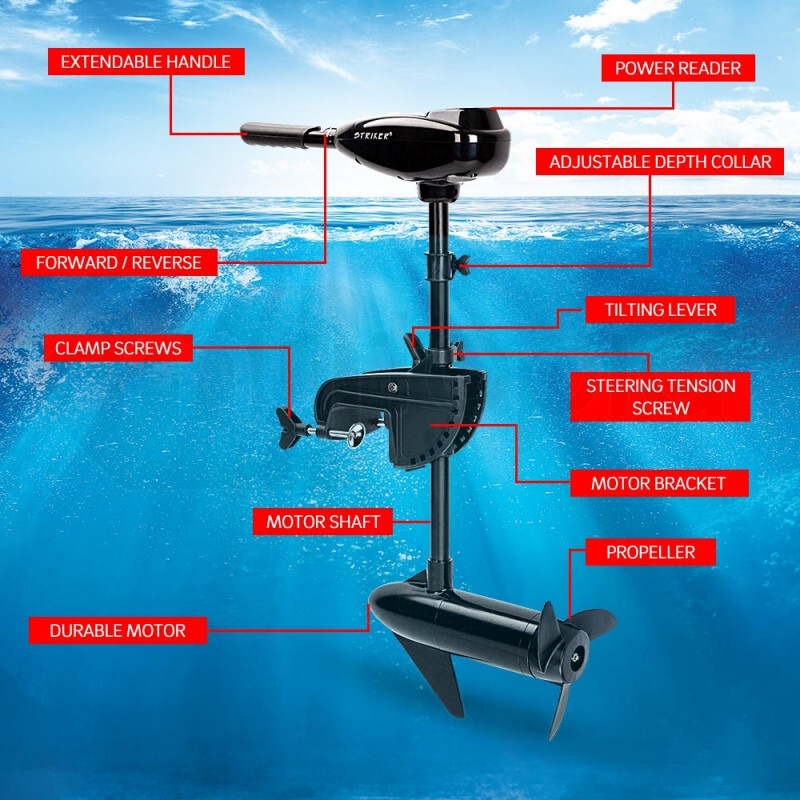 Striker 45 LBS Electric Trolling Motor Inflatable Boat Outboard Engine Fishing Marine โ image 2