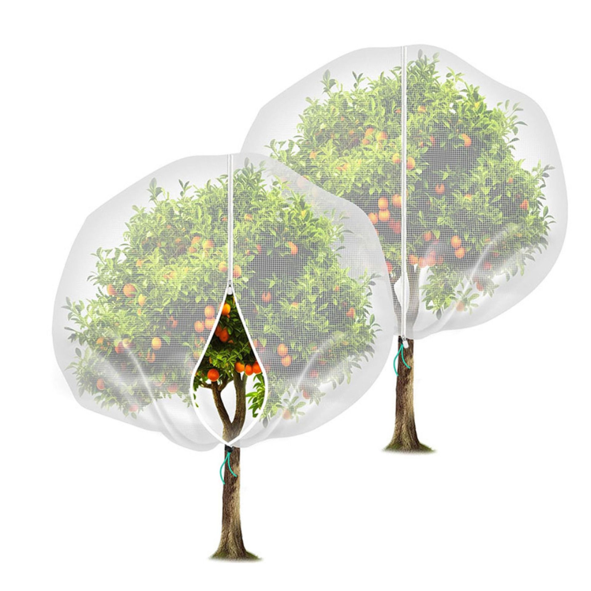 Fruit Tree Netting Cover with Zipper (150x200cm)- Plastic Mesh Bird and Insect Protection for Citrus, Blueberries, Vegetables, Garden Harvest Saver