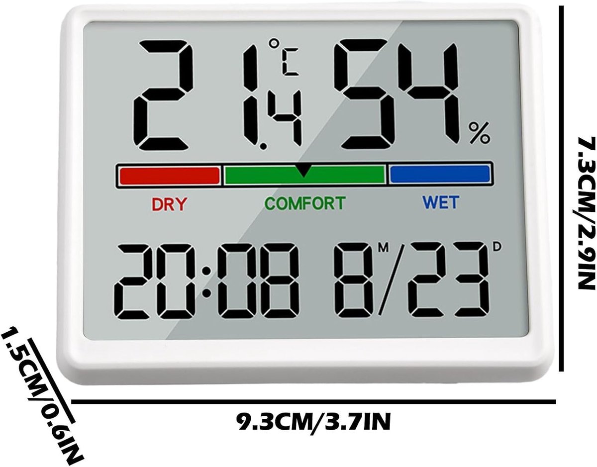 Wekker - Digital Alarm Clock - Weather Station - Room Thermometer - Digital Bathroom Clock - Shower Timer - Kitchen Thermometer - Gym - Bedroom - Kitchen — image 5