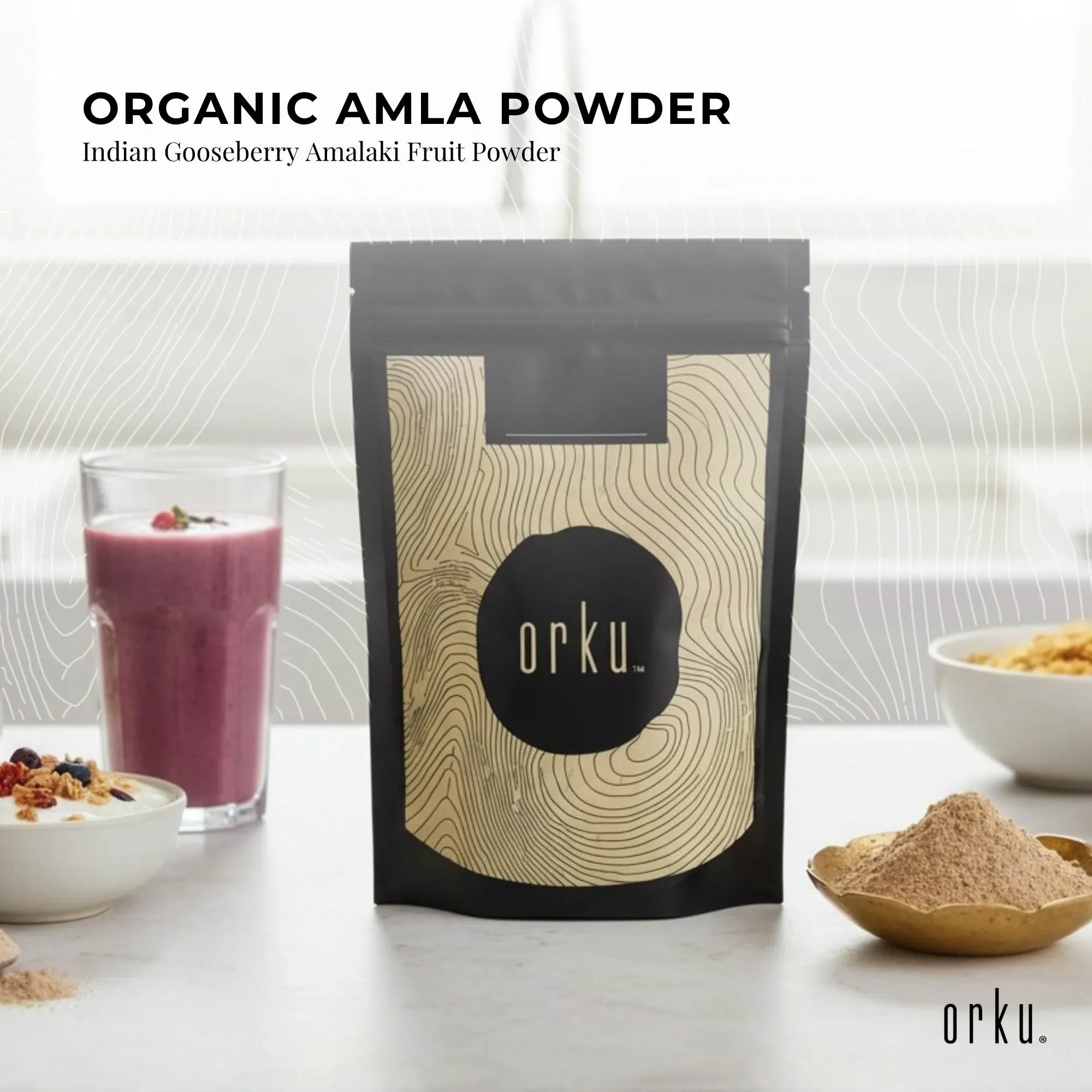 Orku 2Kg Organic Amla Powder - Indian Gooseberry Amalaki Fruit Powder — image 2