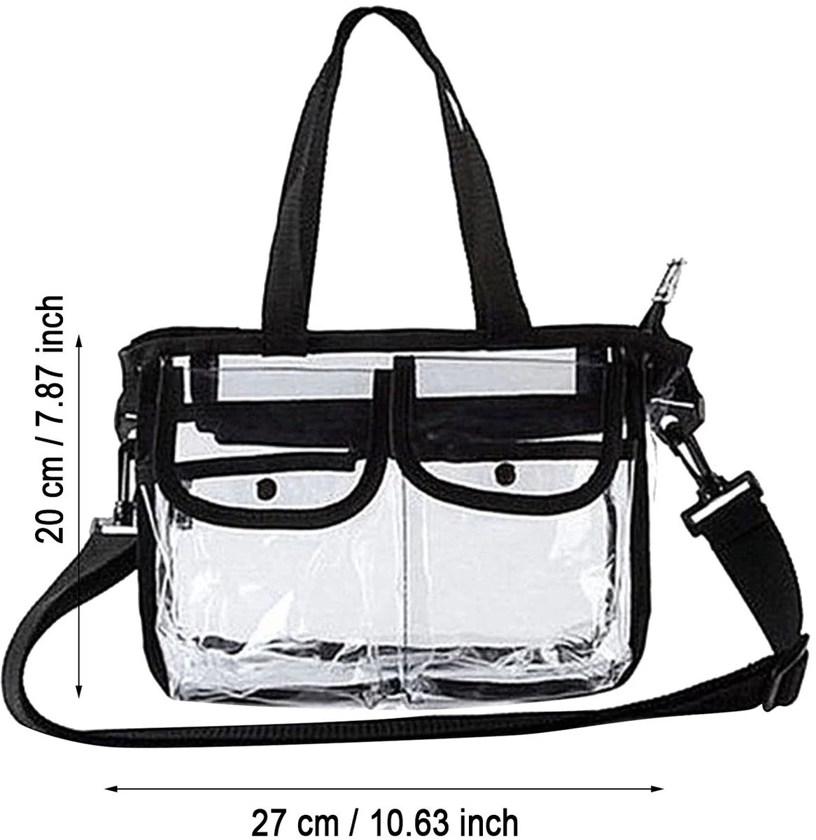 Transparent Travel Toiletry Bag – PVC, 27×20×9cm — image 2