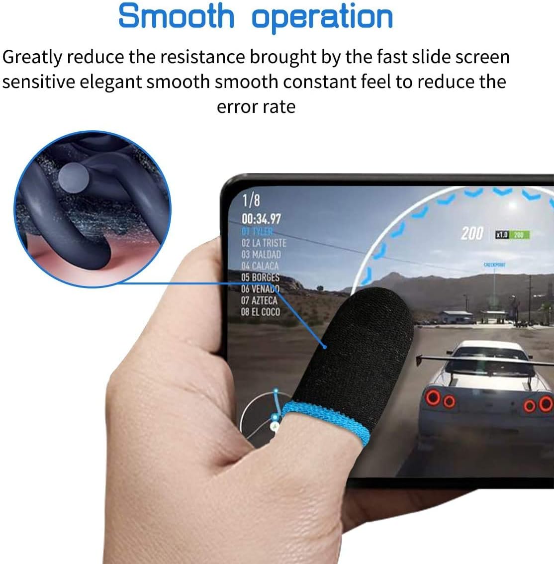 PUBG Mobile Finger Sleeves for Mobile Gaming | Pack of 10 | Thumb Sleeves for Mobile Gaming | PUBG COD Fortnite | Anti Sweat Anti Dryness Breathable | Finger — image 4