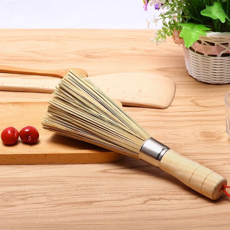 Cleaning Whisk Traditional Natural Bamboo Wok Brushes Dishwashing Kitchen Tools Traditional Natural Bamboo Cleaning Brushes