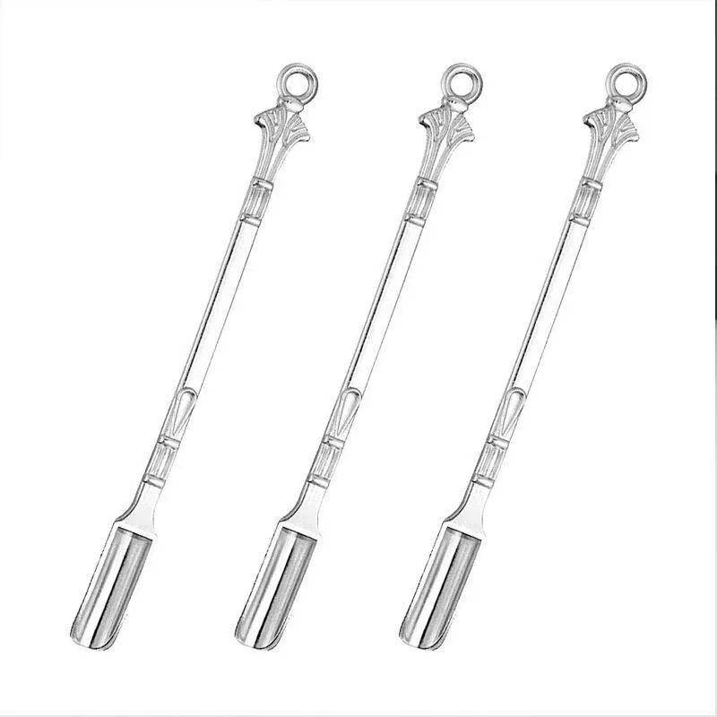 6X Mini Powder Ladle Scoop Mini Spoon Spatula Metal Shovel Silver color Spoon โ image 2