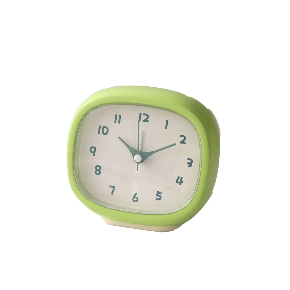 Cute Mini Clock Aesthetic Small Silent Bedside Desk Clock Battery Operated Non-Ticking Shelf Clocks for Décor Livingroom Bedroom Kitchen Desktop Gift