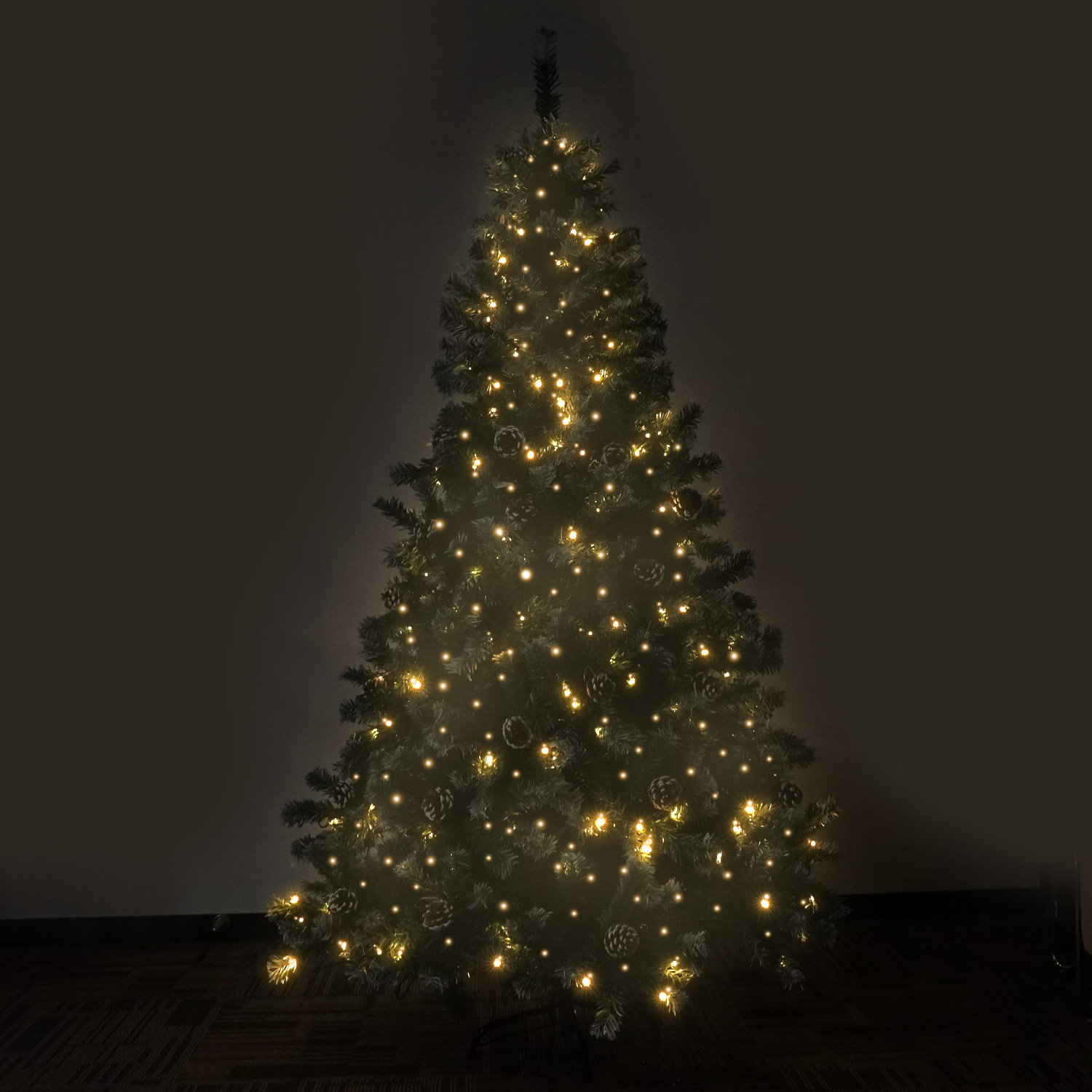 Christabelle 2.4m Pre Lit LED Christmas Tree Decor with Pine Cones Xmas Decorations โ image 3