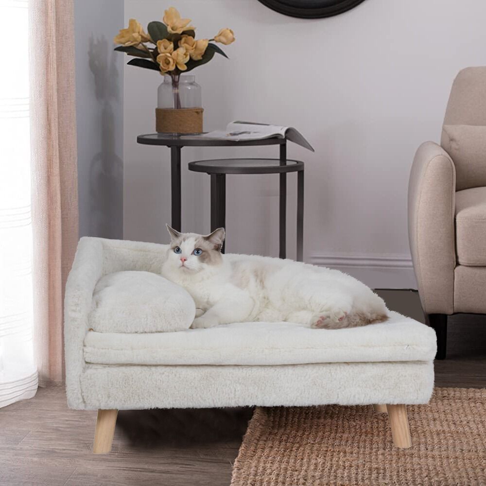 Medium 80 × 50 × 39cm Raised Dog Cat Bed Sofa Waterproof Portable — image 3