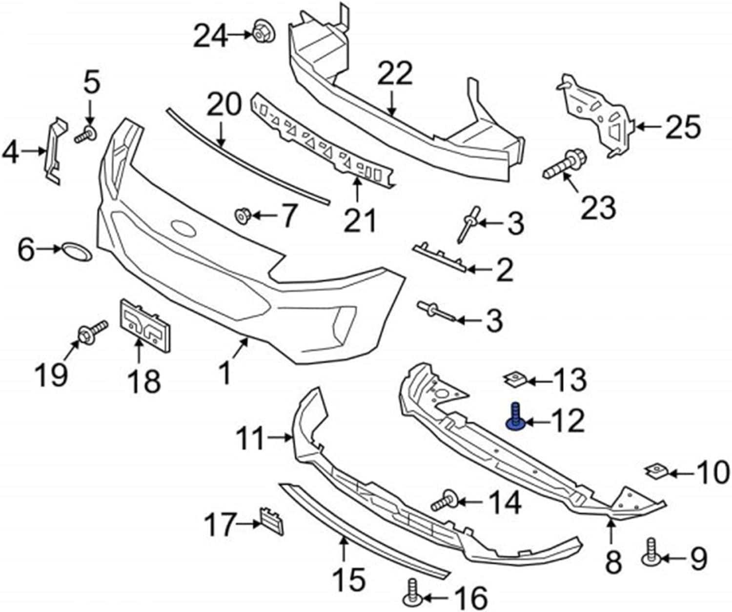 Rexka 15pcs M4.2 Fender Liner Door Trim Panel Wheelhouse Liner Bumper Cover Side Shield Retainer Screw Bolt for Ford W716345S450B Edge Escape F-150 Fusion โ image 4