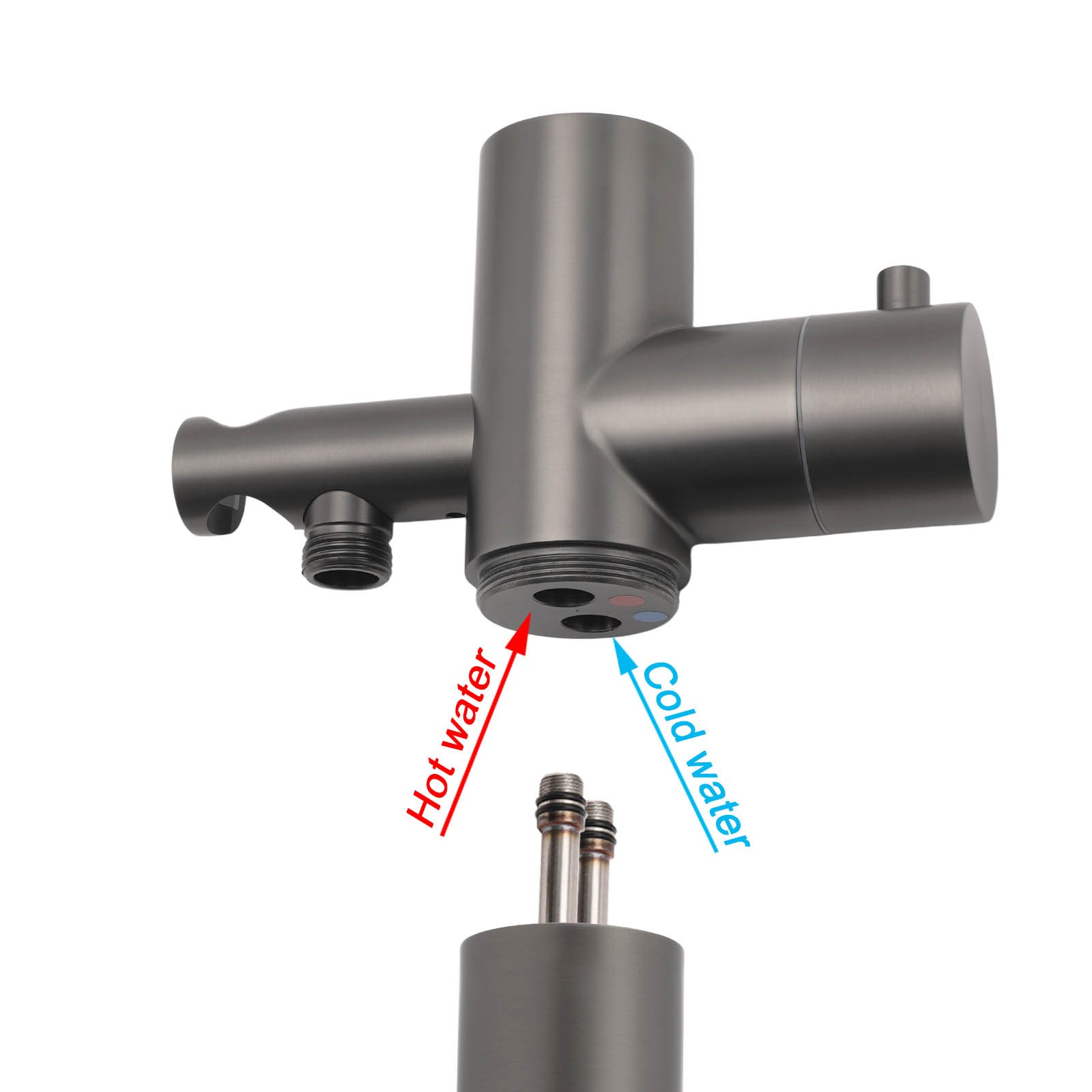 316 SUS WELS Gun Metal Twin Shower Handset Combo Outdoor Bath Rainfall 10" Head โ image 6