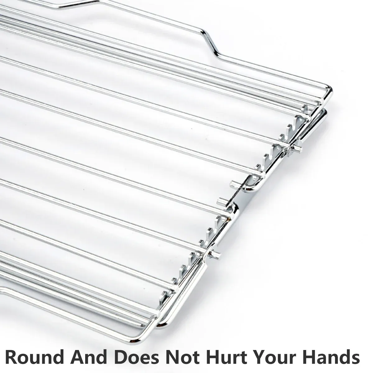 Stainless Steel Chicken Rack Foldable Adjustable Grill Stand For Oven Barbecue — image 4