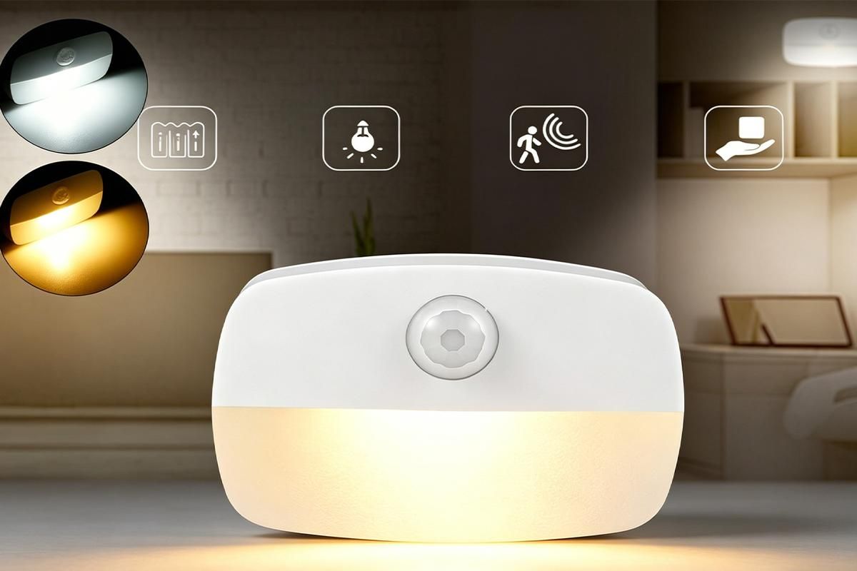 2PCS LED Motion Sensor Night Light Battery Powered Closet Stair Light — image 3