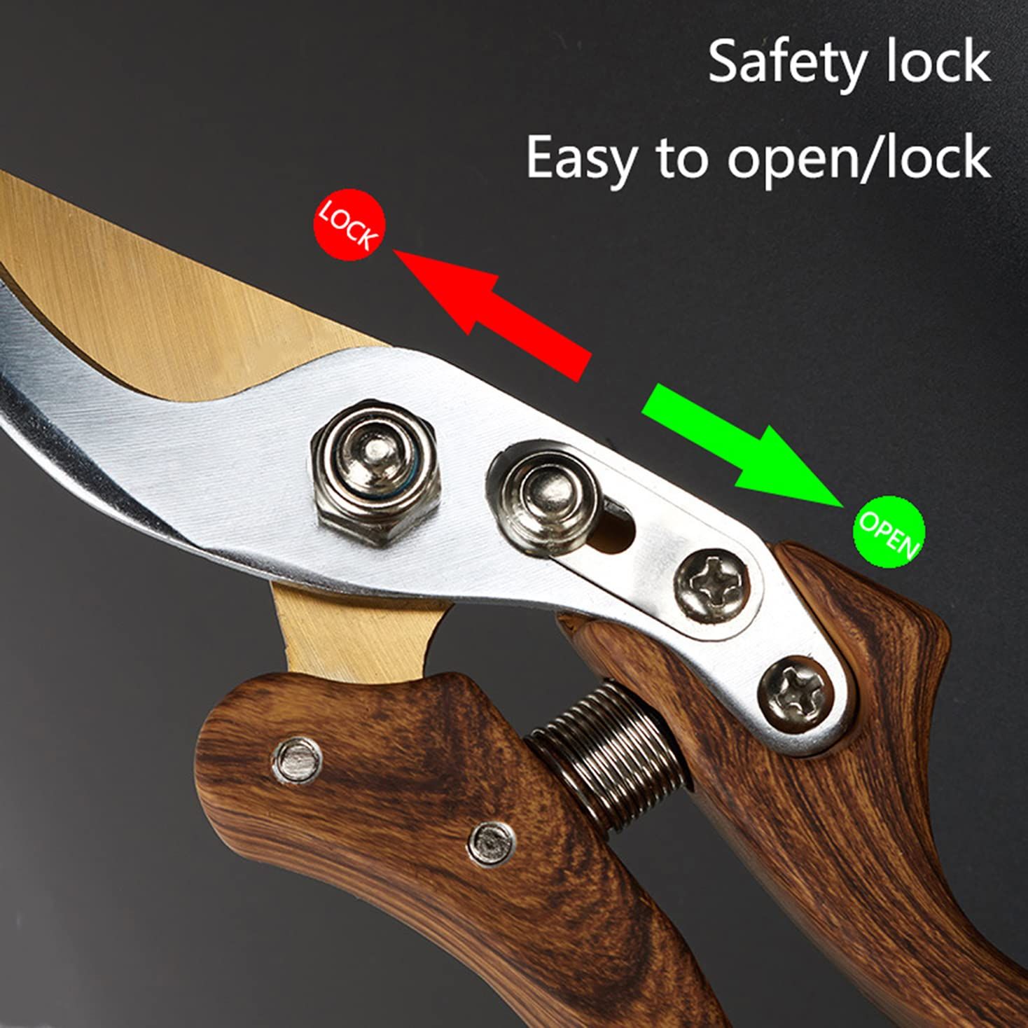 Gardening, Flower scissors Florist clippers, Hand Held Pruners for Gardening Heavy Duty, Pruning shears for garden (Wood grain) — image 5