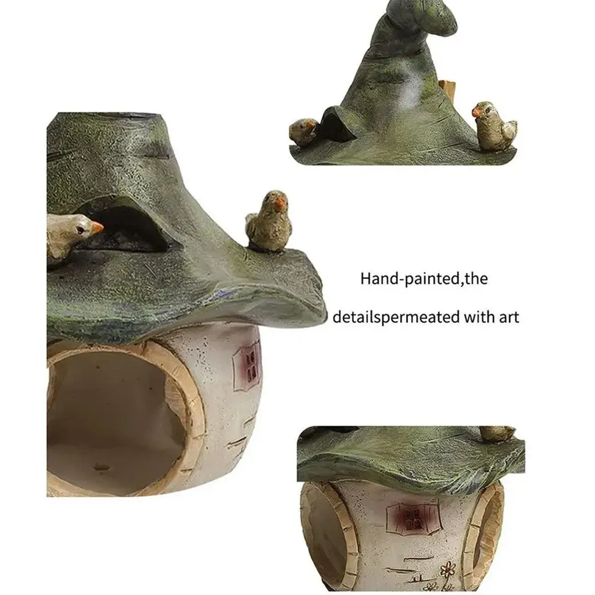 Cartoon Hanging Birdhouse Cozy Nest Resin Garden Outdoor Tree Patio Decor — image 6