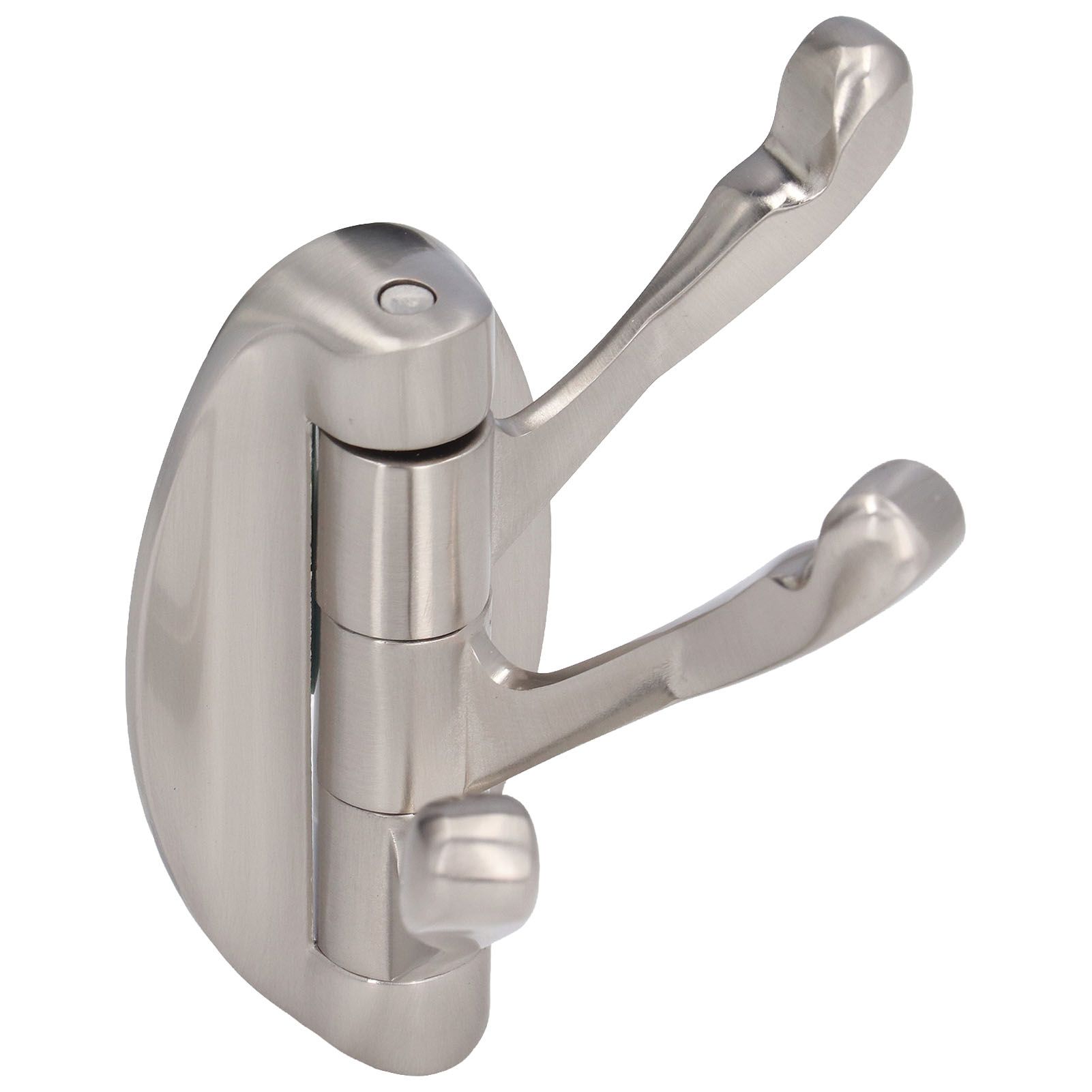 3 Clothes Hook Zinc Alloy Heavy Duty Coat Hook with Round Base for Bedroom Bathroom Closet — image 5