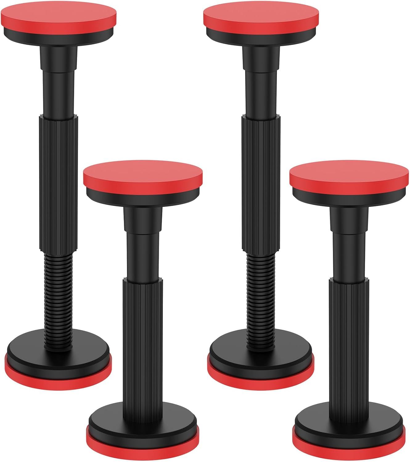 4PCS Adjustable Telescoping Support Rod Pole, Cabinet Jack Support Rod Supports up to 440 lbs Support 7-14 inch Adjustable Lifting Bracket for Installation
