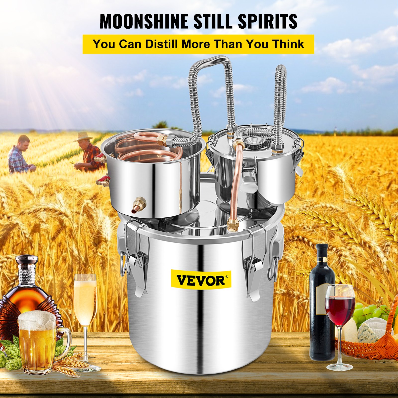 Moonshine Still Water Alcohol Distiller 50L w/Thumper Keg & Water Pump โ image 2