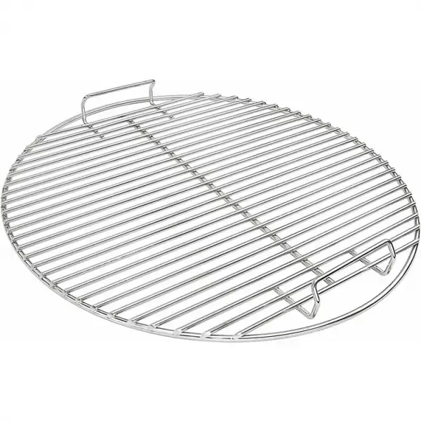 Round Cooking Grill Grate Replacement, Nickel-Plated Steel Rack for 18.5-Inch Charcoal Grills and Smokers, Silver, 44.5 cm