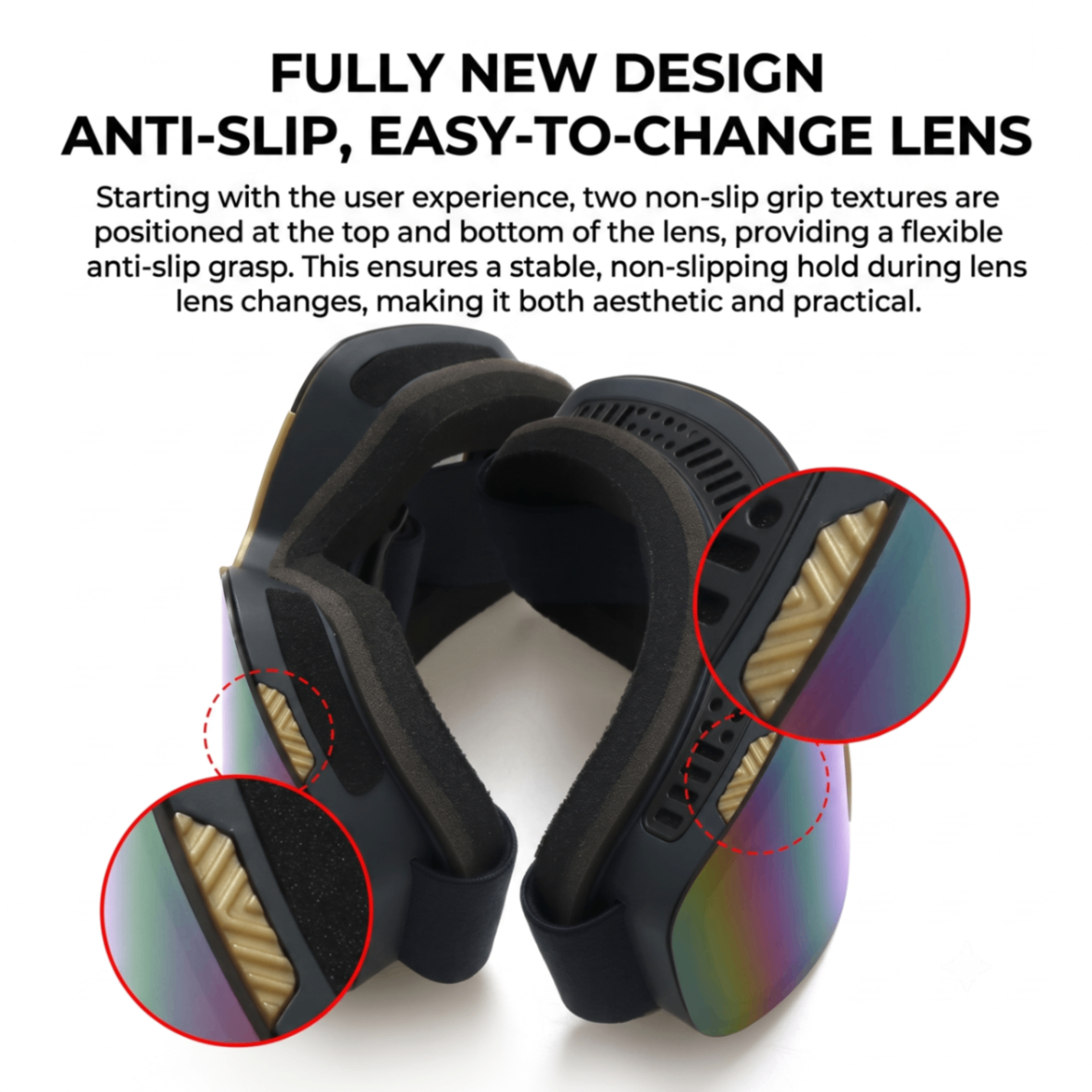 Magnetic Cylindrical Ski Goggles with UV400 Anti-Fog Dual-Lens, Impact-Resistant TPU Frame, Interchangeable Lens for Snow Sports, Includes Protective Case & — image 5