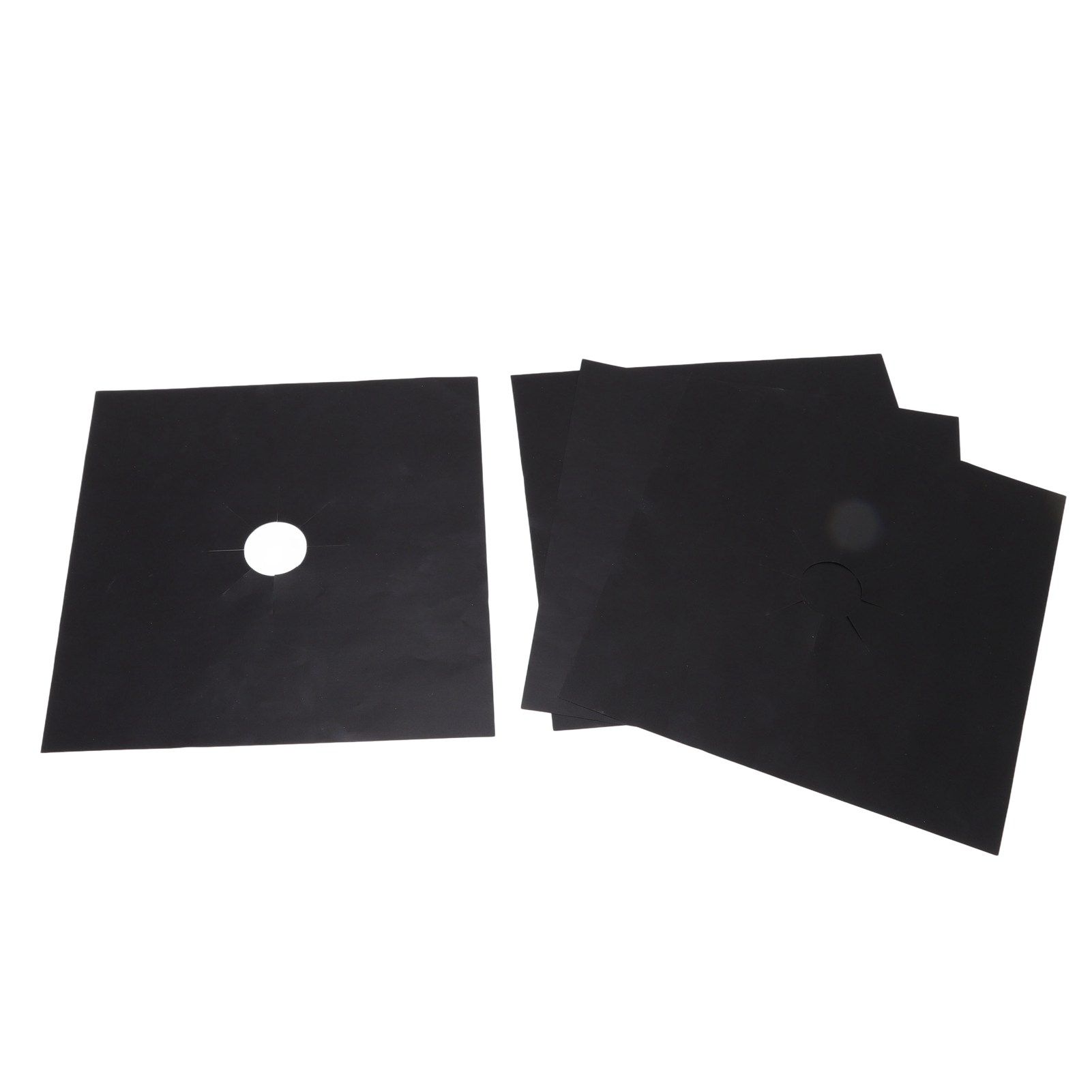 4Pcs Stove Burner Cover PTFE Coating Non Stick Gas Range Stove Top Protector Pad for Kitchen Cooking Black 27x27cm 0.1mm โ image 4