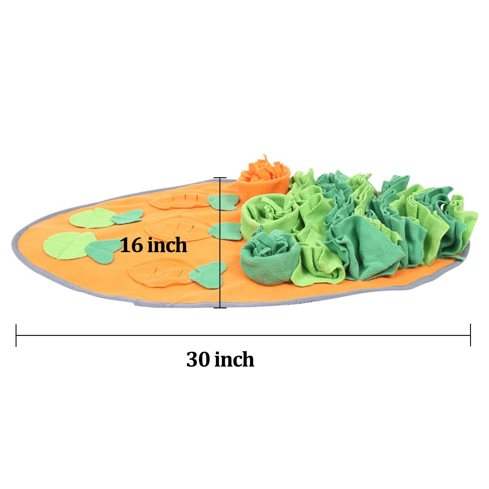 30" x 16" Large Rabbit Foraging Mat Toys with Fixing Handle, Washable Polar Fleece Feeding Mat Fun Interaction Treat Dispenser — image 4