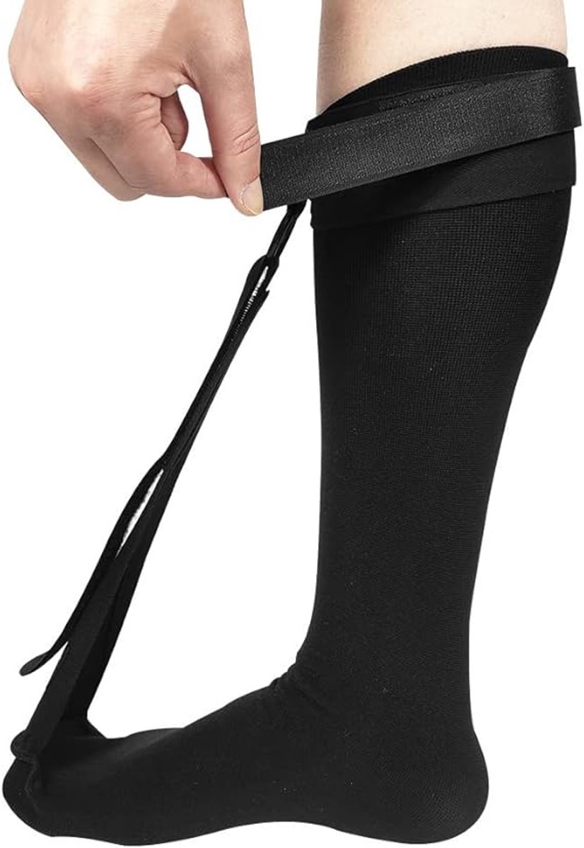 2 Pieces - Plantar fasciitis night stockings - Plantar fasciitis compression stockings - Adjustable - Foot drop support recovery stockings - Foot drop — image 2