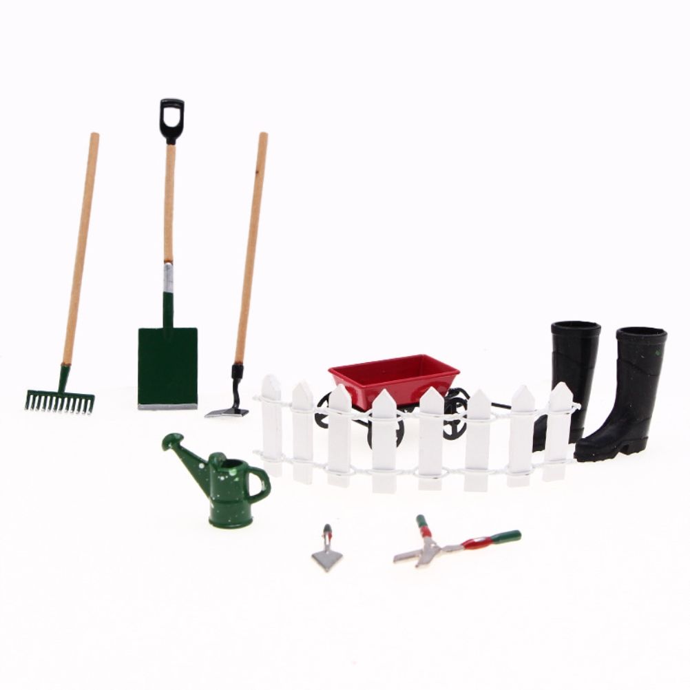 9pcs Miniature Dollhouse Set 1:12 Mini Garden Tools for Dollhouse Garden Miniature Decoration โ image 3