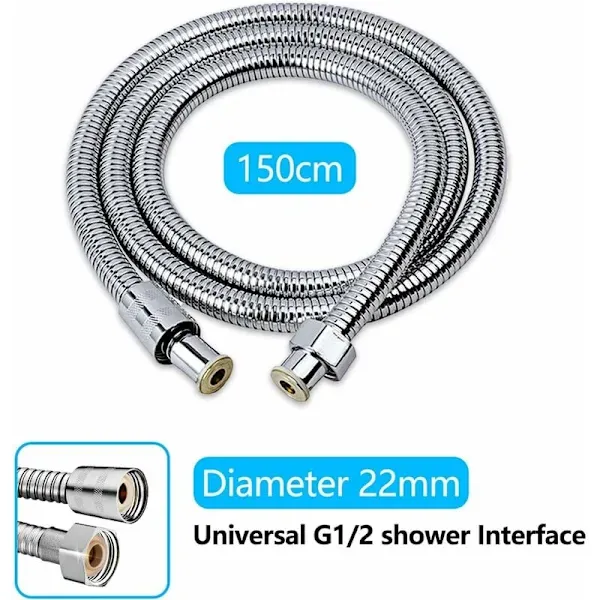 Retro Brass Shower Hose, 150 cm Length, Universal 1/2 Thread Connection, ensures that, despite being exposed material, G1/2 Thread — image 2