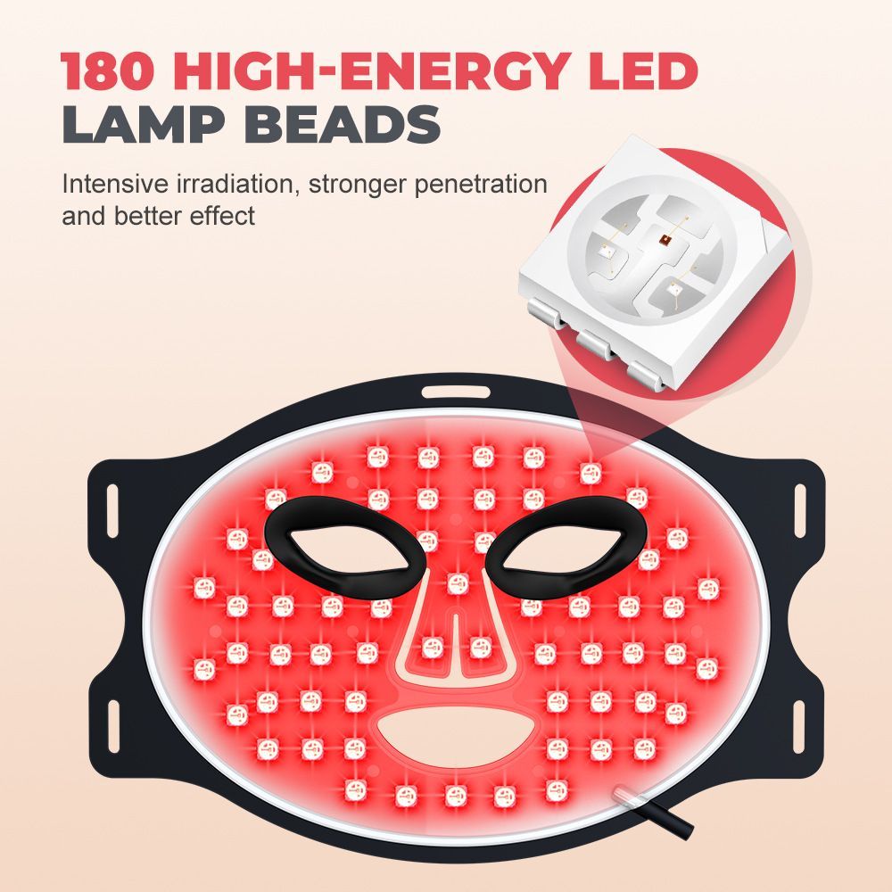 LED Facial Mask Beauty Device Skin Rejuvenation Firm Contours Fade Fine Lines — image 4